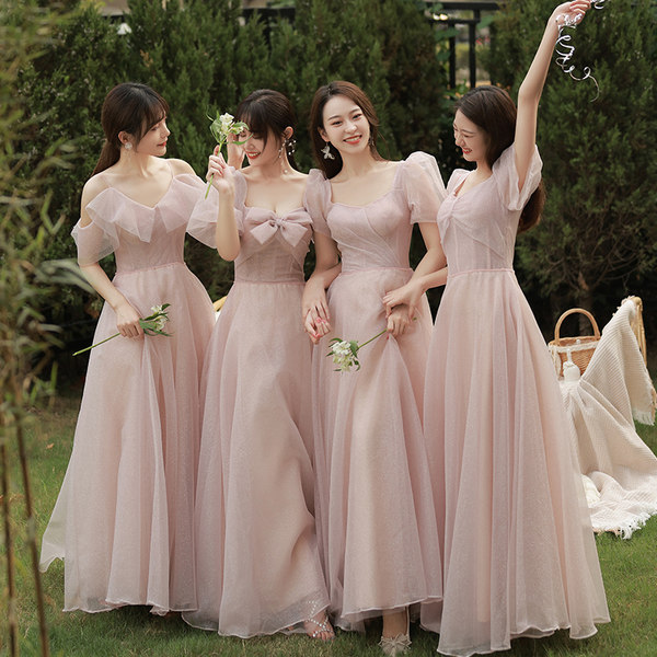 ชุดเพื่อนเจ้าสาว ชุดไปงานแต่งงาน ชุดเพื่อนเจ้าสาวสีชมพู