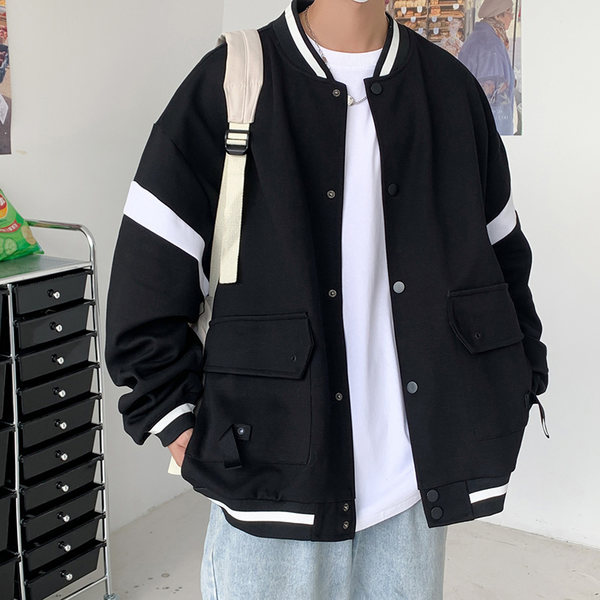 เสื้อแจ็คเก็ตเบสบอล เสื้อคลุม เสื้อแขนยาวสไตล์เกาหลี