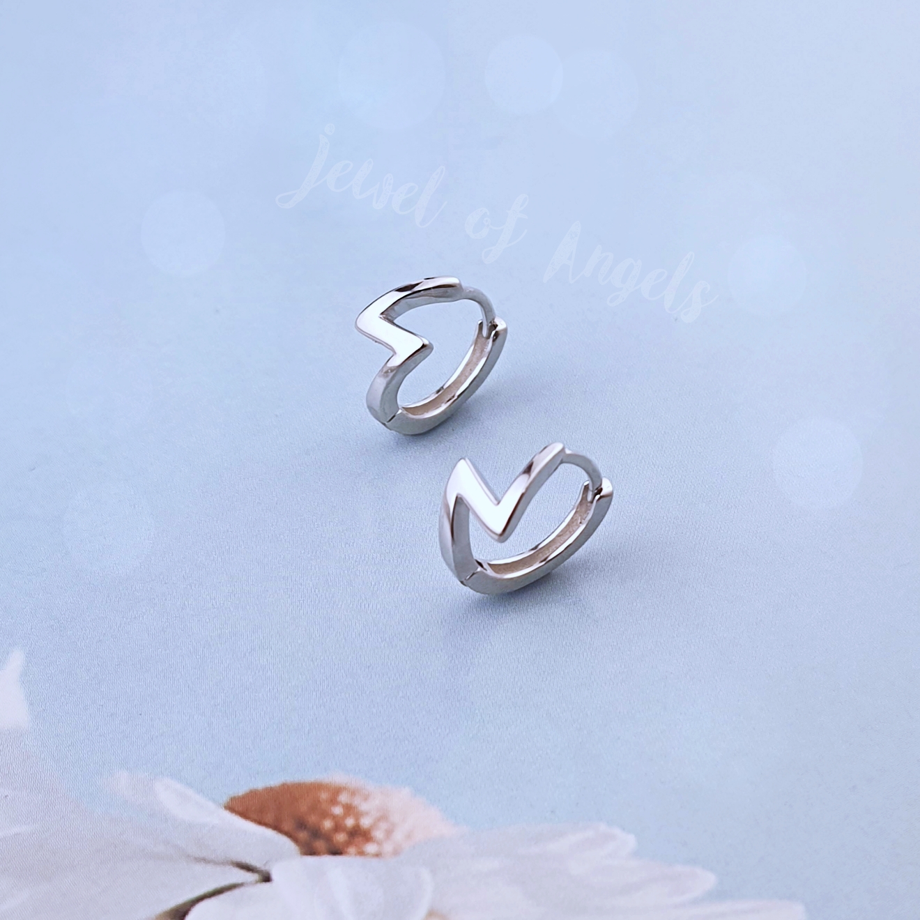 ต่างหูเงินแท้ S925 รุ่น Bolt ต่างหูห่วงสายฟ้า มินิมอล สูง11.2mm เงินแท้ทั้งชิ้น Silver925 ต่างหูผู้ชาย ต่างหูผู้หญิง ตุ้มหูเงินแฟชั่น