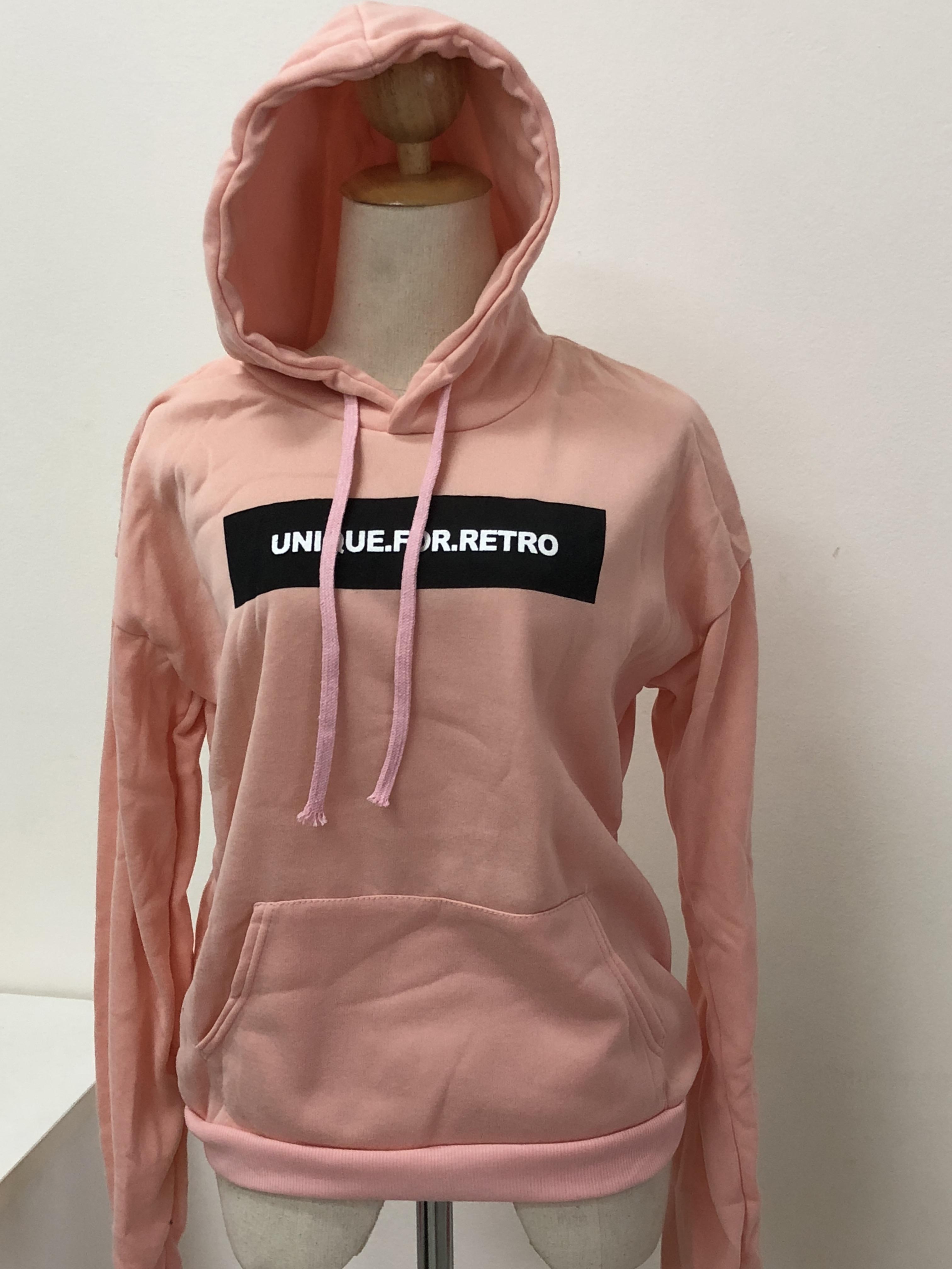 เสื้อกันหนาวฮู้ดดี้ แฟชั่นเกาหลี สีชมพู น่ารักมากจ้า ผ้าเนื้อไม่หนาใส่ในไทยได้จ้า พร้อมส่ง งานจริงในภาพสุดท้าย