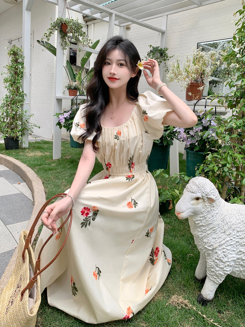 เดรสแขนสั้น มีไซส์ L-4XLอก 38-47 นิ้ว ใส่ได้ทั้งสาวหุ่นดีน่ารักจนถึงสาวอวบพลัสไซส์ จัดส่งฟรี! ทักแชทสั่งซื้อ