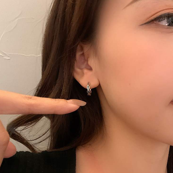 ต่างหูเงินแท้ S925 รุ่น Together ต่างหูห่วงวงรี 11.2mm เงินแท้ทั้งชิ้น Silver925 ต่างหูผู้ชาย ต่างหูผู้หญิง
