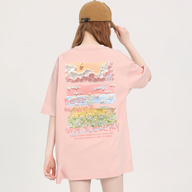 เสื้อผ้าวัยรุ่นเกาหลี เสื้อยืดวัยรุ่นผู้หญิง มีขนาด S M L XL