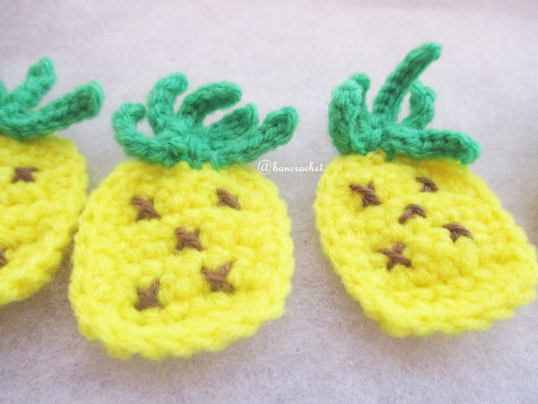 สับปะรดถักโครเชต์ pineapple fruit crochet