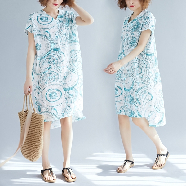 เสื้อผ้าฝ้าย เสื้อผ้าลินิน สไตล์ฤดูร้อน BY Lian Zhi Cotton and linen art สไตล์VINTAGE มีขนาดไซส์อกประมาณ 35-40 นิ้ว