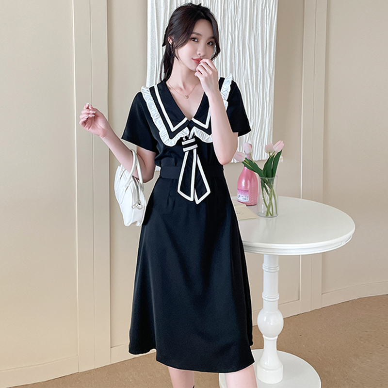 เดรสแขนสั้น มีไซส์ L-4XLอก 38-47 นิ้ว ใส่ได้ทั้งสาวหุ่นดีน่ารักจนถึงสาวอวบพลัสไซส์ จัดส่งฟรี! ทักแชทสั่งซื้อ