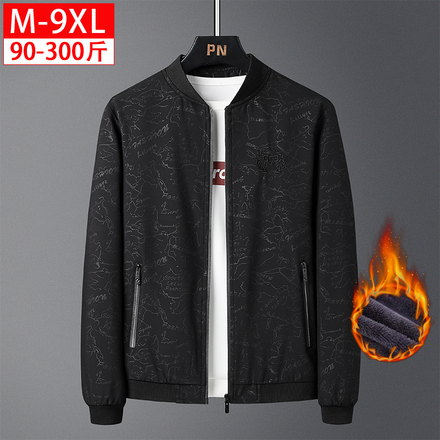 เสื้อคลุมแจ็คเก็ต เสื้อกันหนาวคนอ้วน M-8XL