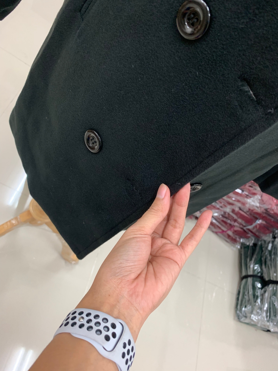 S-4XL เสื้อโค้ทกันหนาว สไตล์เกาหลี ทรงเรียบง่าย ทรงยาว ดูดี ผ้าวูลผสมบุซับในกันลม จะใส่คลุม หรือใส่เป็นโค้ทก้สวยเก๋ พร้อมส่งจ้า BLACK