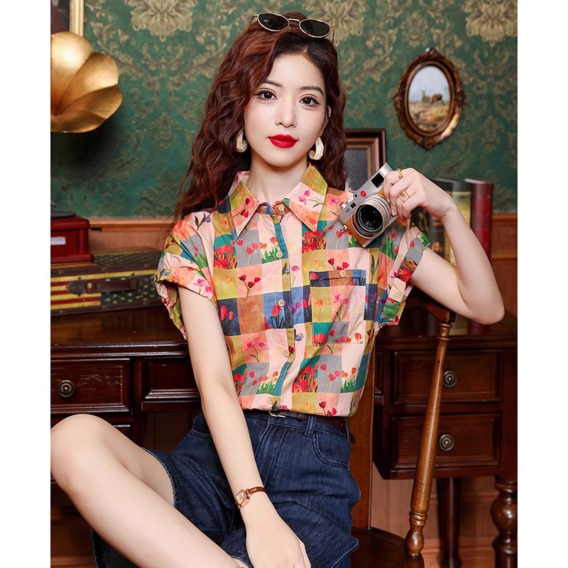 เสื้อเชิ้ตผู้หญิงใส่ทํางาน 390 บาทต่อชิ้น ฟรีค่าจัดส่ง