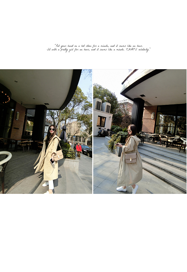 เสื้อคลุมตัวยาว มีฮูดพร้อมสายผูกเอว ทรงเก๋ ผ้าเนื้อด้าน บาง พร้อมส่ง ครีมโทนเขียว