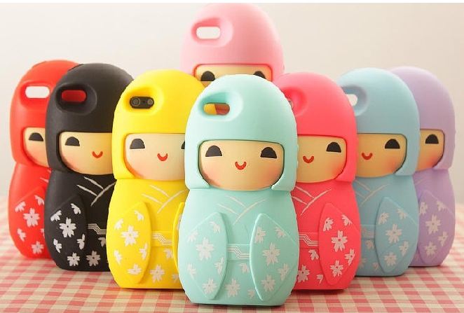 เคส iphone 6 ขนาด 4.7 นิ้ว เคสกิโมโน ตุ๊กตา จากประเทศญี่ปุ่น เคสซิโลโคน อย่างดี ตุ๊กตาใส่ชุดกิโมโน สีฟ้า 546970