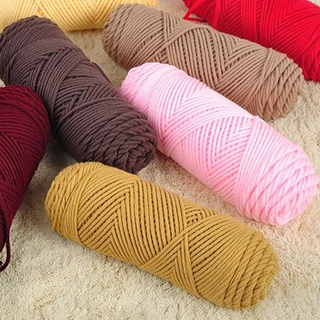 ไหมพรมคอตตอนเกาหลี สีล้วน