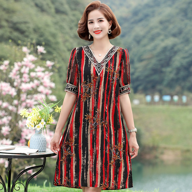 เดรสวัยผู้ใหญ่40-60ปี เดรสคุณแม่ ชุดเดรสทำงานวัยผู้ใหญ่ แบรนด์ MAMA DRESS