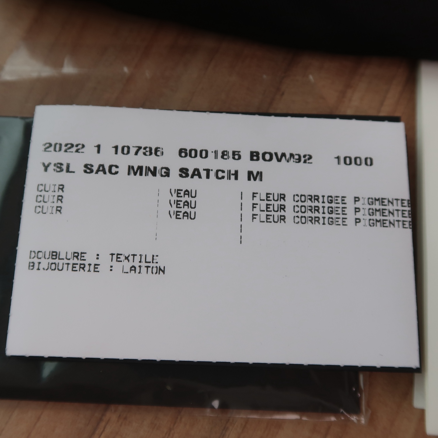 SAINT LAURENT Black Caviar Mix Quilted Envelope Crossbody SHW(ใบEmquartier)