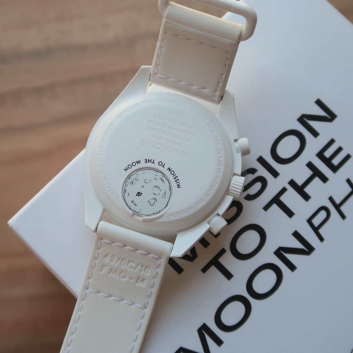 Swatch X Omega White Mission To The MoonPhase Full Watch