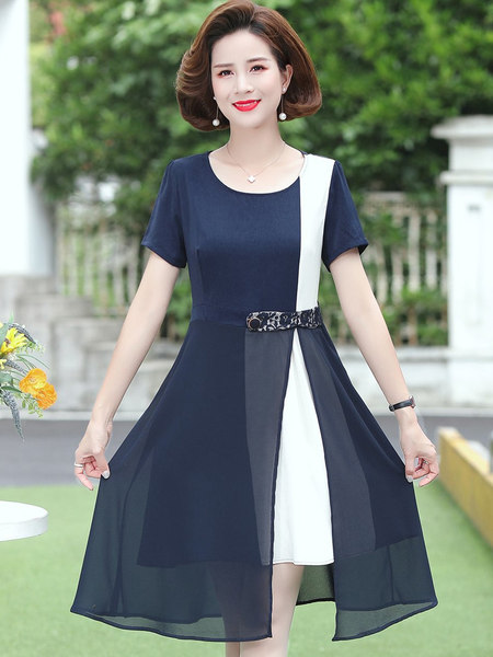 เดรสวัยผู้ใหญ่40-60ปี เดรสคุณแม่ ชุดเดรสทำงานวัยผู้ใหญ่ แบรนด์ MAMA DRESS