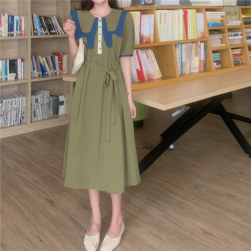 เดรสวัยรุ่น-เดรสคนอ้วนวัยรุ่น L-4XL(อก38-46 นิ้ว)