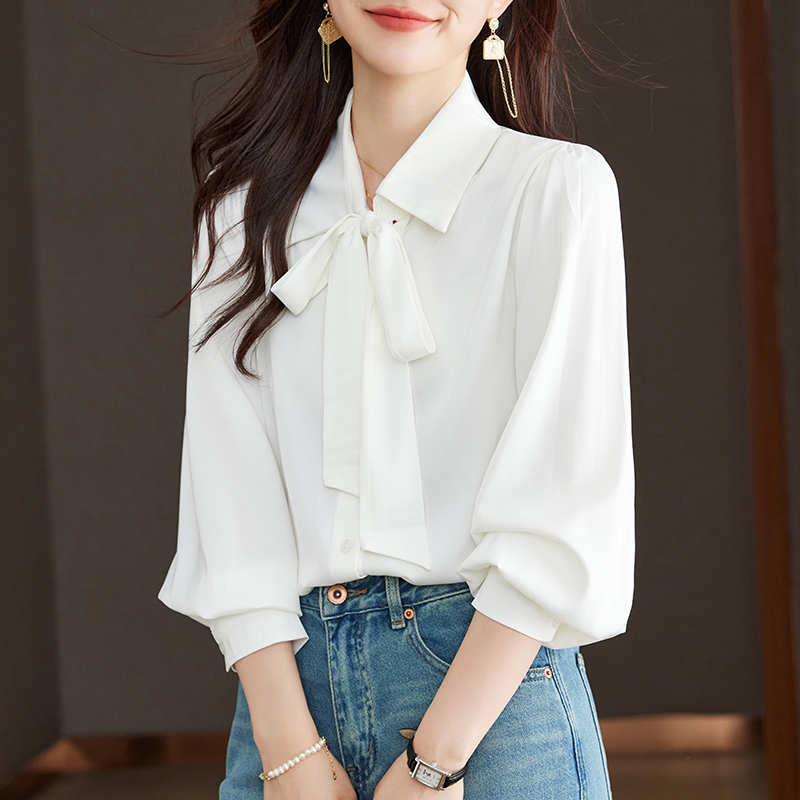 เสื้อเชิ้ตผู้หญิงแขนยาว เสื้อเชิ้ตผู้หญิงใส่ทํางาน 390 บาทต่อชิ้น ฟรีค่าจัดส่ง