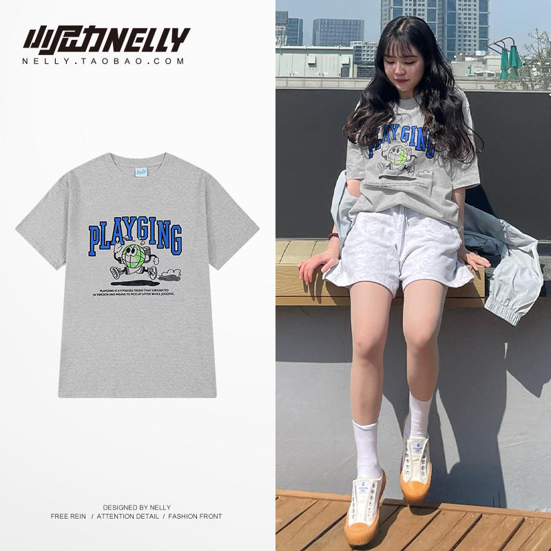 เสื้อยืดคอกลม ผู้ชาย เสื้อยืดผู้ชายเกาหลี เสื้อยืดเกาหลี แบรนด์ NELLY