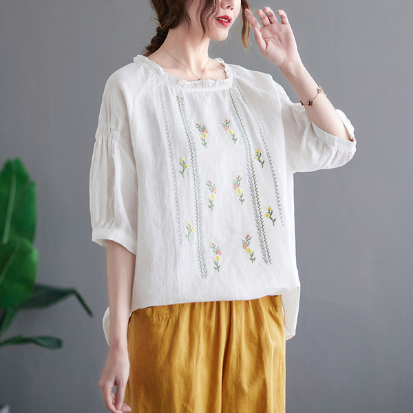 เสื้อลินิน แบบเสื้อสวยๆ เสื้อผ้าฝ้ายลินิน เสื้อเชิ้ตผ้าลินิน BY LININ