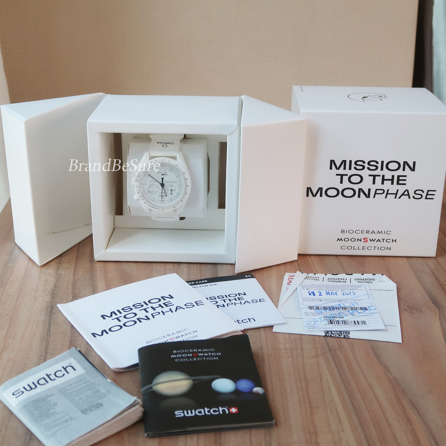 Swatch X Omega White Mission To The MoonPhase Full Watch