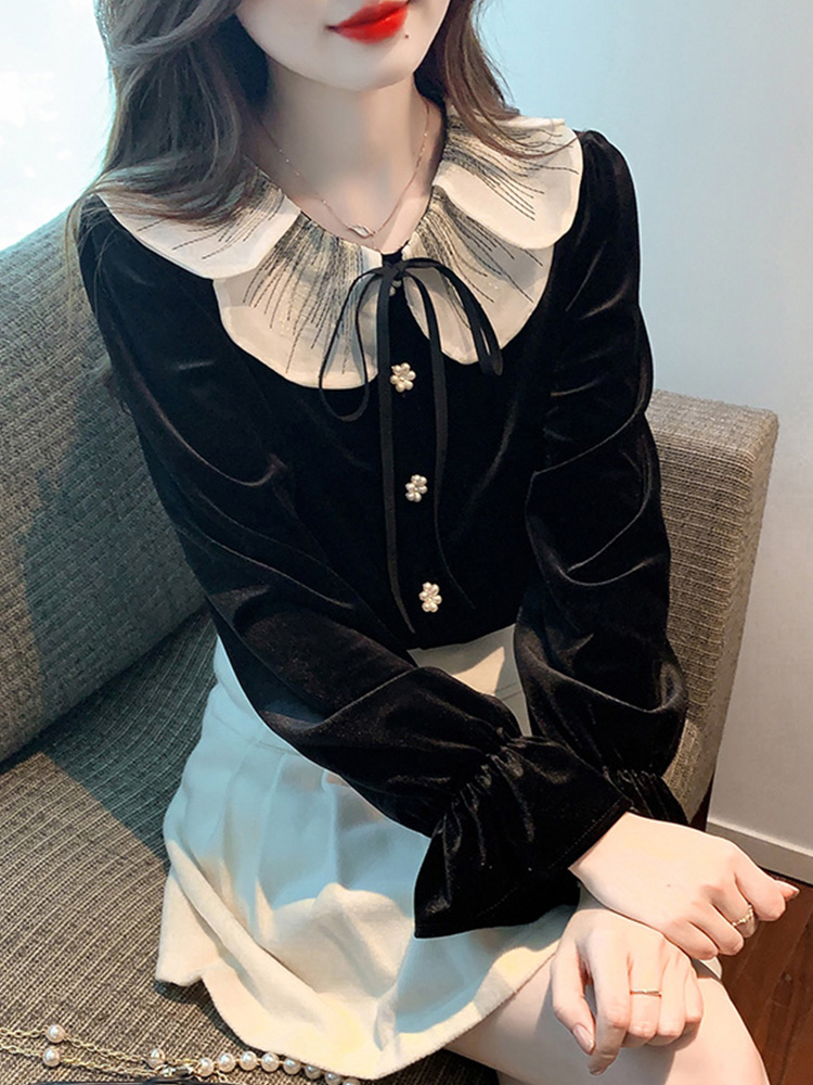 เสื้อลูกไม้ เสื้อเชิ้ตแขนยาว