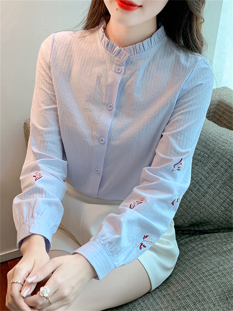 เสื้อลูกไม้ เสื้อเชิ้ตแขนยาว