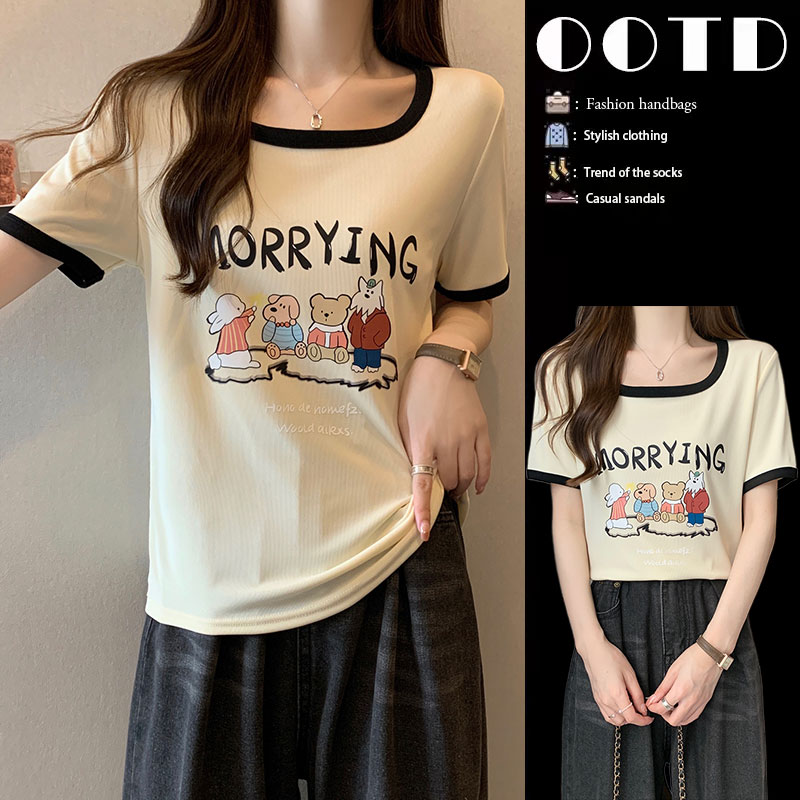 เสื้อยืดคนอ้วนแบบโอเวอร์ไซส์แบบ ulzzang fashion สนใจทักแชท