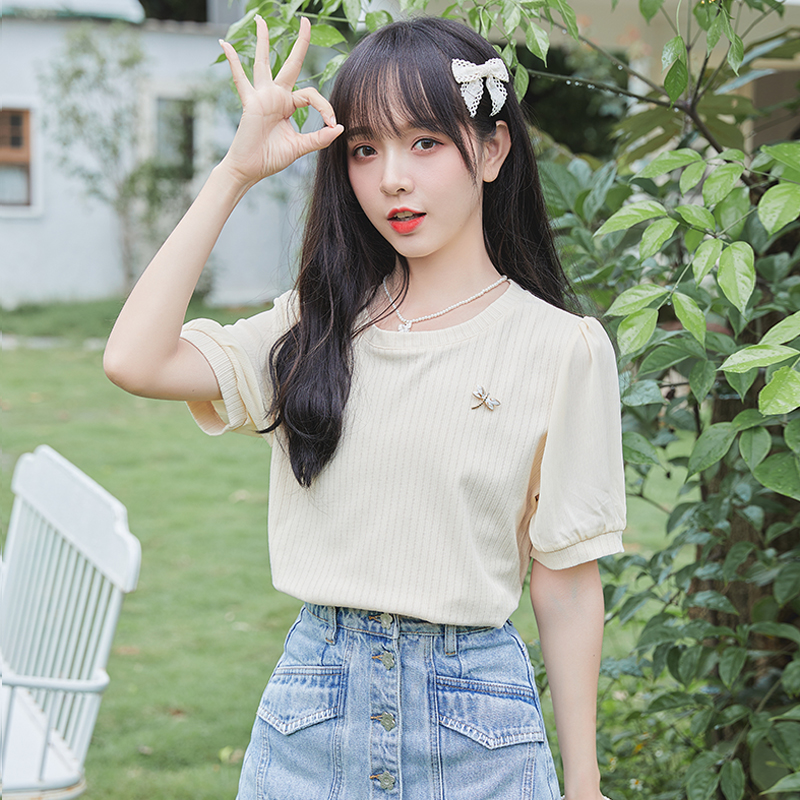 เสื้อผ้าวัยรุ่นเกาหลี เสื้อยืดวัยรุ่นผู้หญิง มีขนาด S M L XL