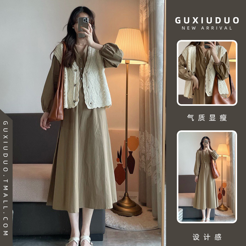 เดรสแขนสั้นมีไซส์L-4XLอก38-47นิ้ว