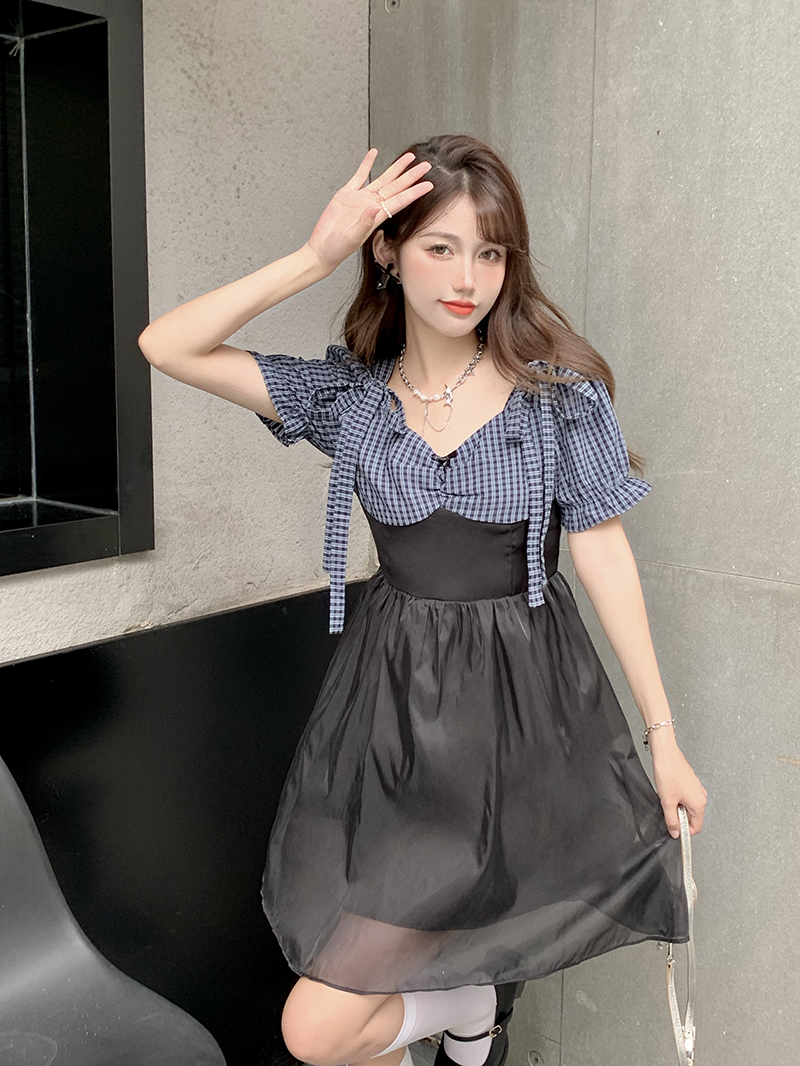 เดรสวัยรุ่น-เดรสคนอ้วนวัยรุ่น L-4XL(อก38-46 นิ้ว)