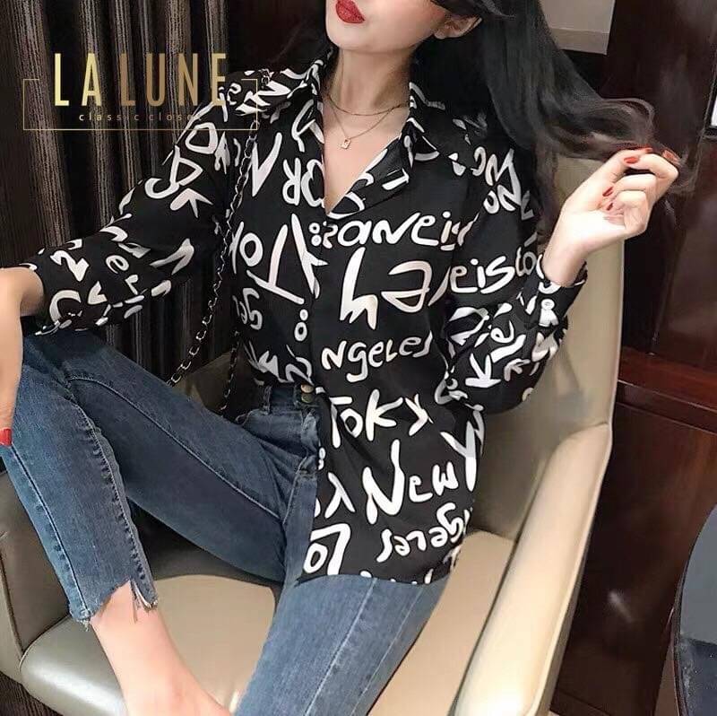 Blouse3869 เสื้อเชิ้ตแขนยาว กระดุมหน้า(แกะได้) แขนยาวกระดุมข้อมือ ผ้าชีฟองเนื้อหนานิ่มใส่สบาย งานสวยแมทช์กับอะไรก็เข้า ใส่เที่ยว/ใส่ทำงานได้ มี 3 สี ขาว, ดำ, เขียว