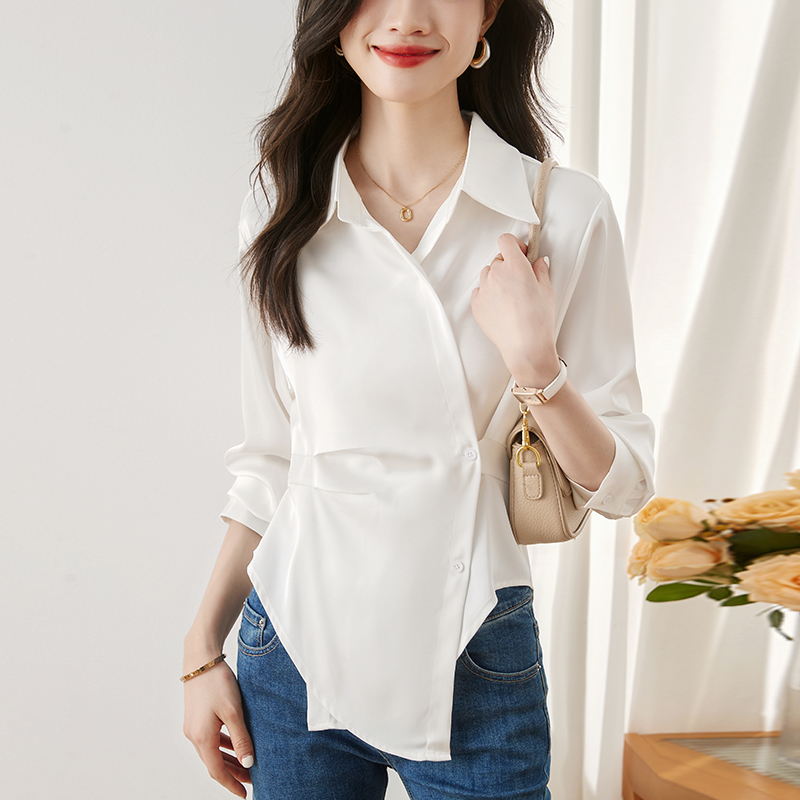 เสื้อเชิ้ตผู้หญิงแขนยาว เสื้อเชิ้ตผู้หญิงใส่ทํางาน 390 บาทต่อชิ้น ฟรีค่าจัดส่ง