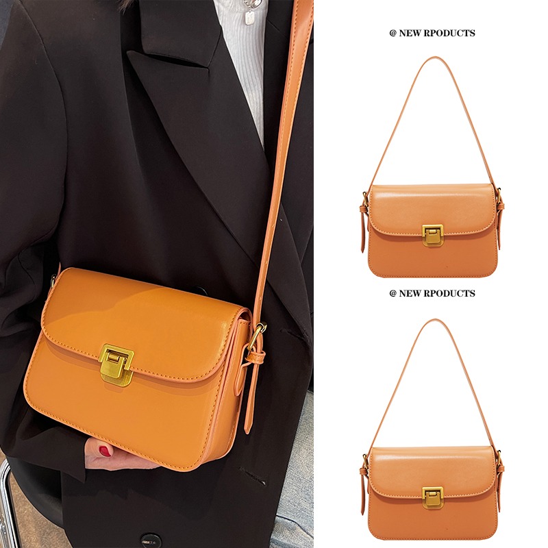 กระเป๋าใบเล็กกระเป๋าสตรี กระเป๋าสะพายสีน้ำตาล