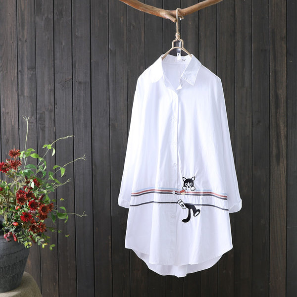 แบบเสื้อสวยๆ เสื้อผ้าฝ้ายลินิน เสื้อเชิ้ตผ้าลินิน