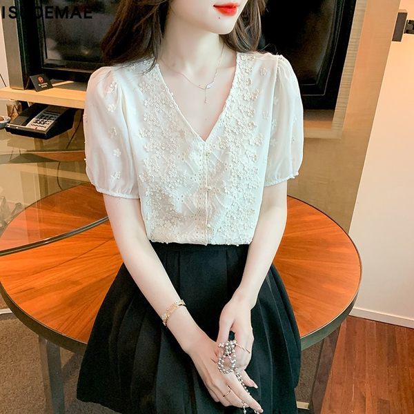 เสื้อลูกไม้ แขนสั้น