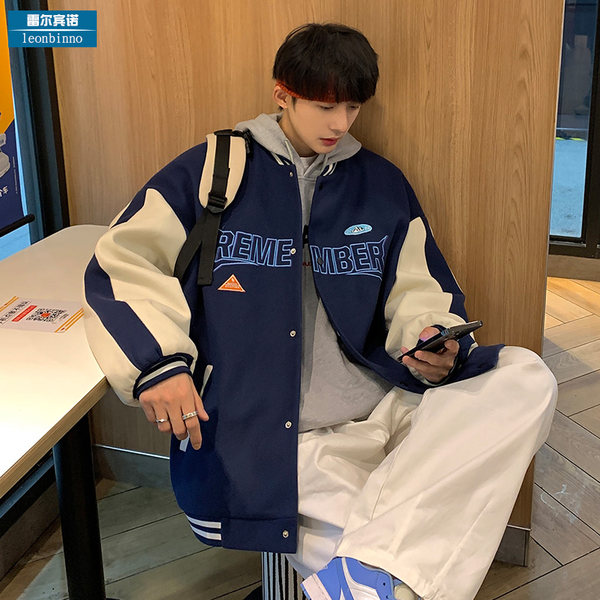 เสื้อแจ็คเก็ตเบสบอล เสื้อคลุม เสื้อแขนยาวสไตล์เกาหลี