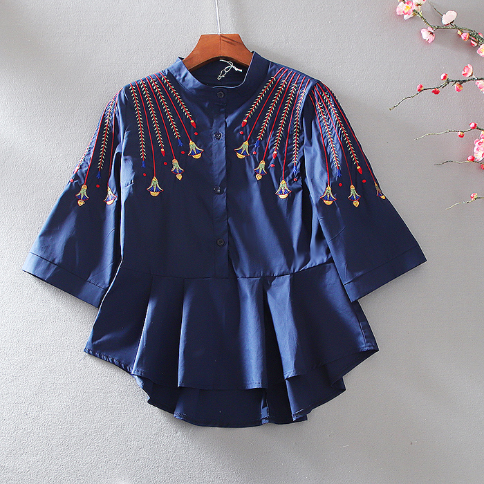 เสื้อลินิน เสื้อผ้าฝ้ายลินิน เสื้อเชิ้ตผ้าลินิน ปักลายสวยๆด้วยด้าย สไตล์VINTAGE BY Dreamroom