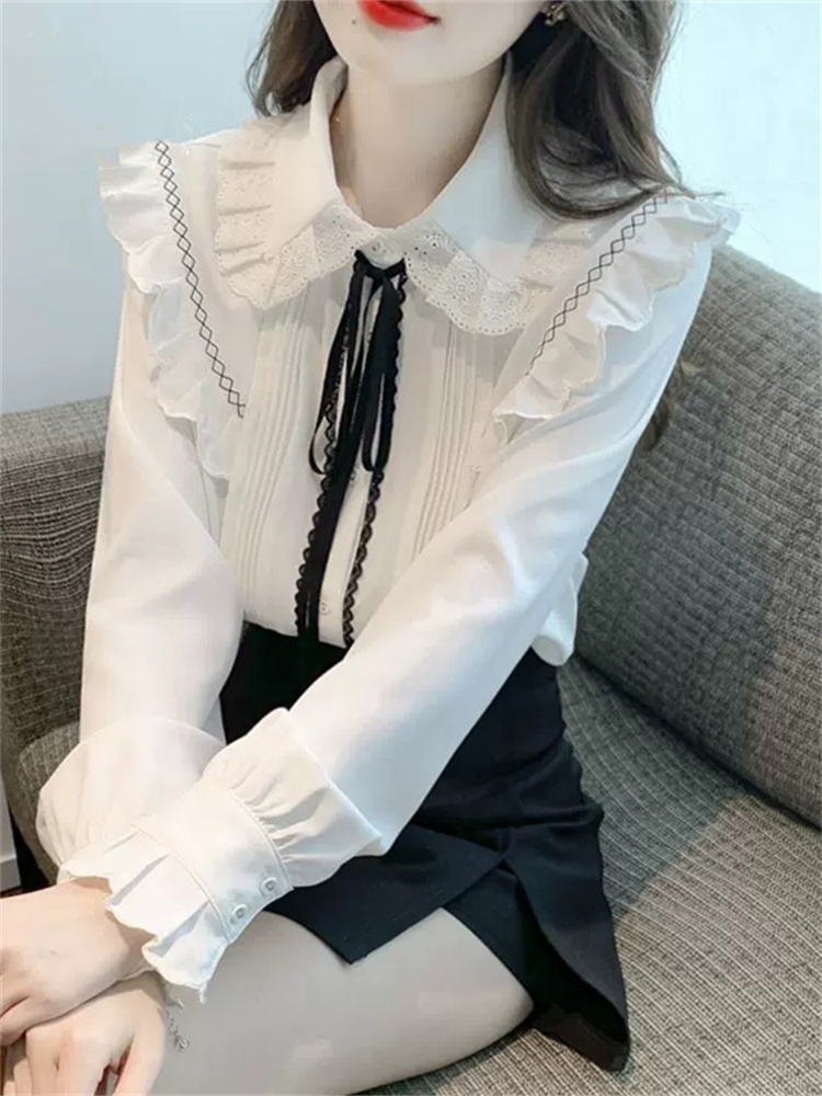 เสื้อลูกไม้ เสื้อเชิ้ตแขนยาว