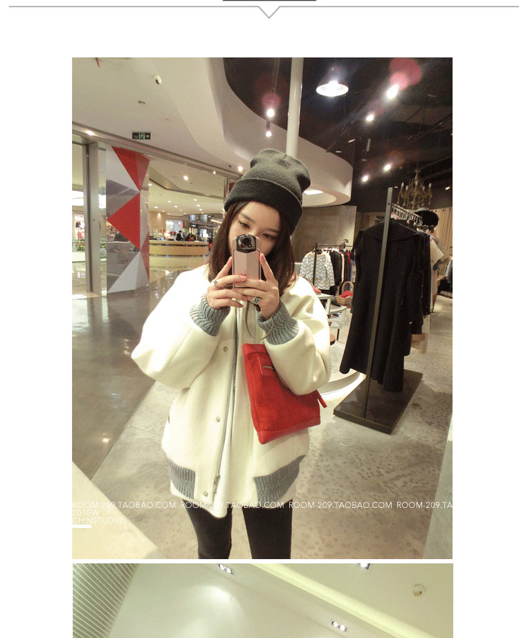 เสื้อกันหนาว ผ้าสำลีสีขาวเนื้อนุ่ม บุซับใน จั๊มแขนไหมพรม พร้อมส่ง ขาว