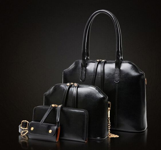 กระเป๋าถือ กระเป๋าสะพาย กระเป๋าสตางค์ กระเป๋าใส่กุญแจ รถ บ้าน 4 ใบ ใน 1 Set คุ้ม ยิ่งกว่าคุ้ม กระเป๋าผู้หญิง สีพื้น ดีไซน์สวย เข้ากันเป็นชุด ราคาถูกมาก 14464