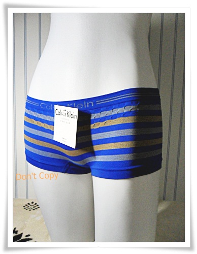 กางเกงในเนื้อนุ่ม Ck ลายทางสีน้ำเงิน A001