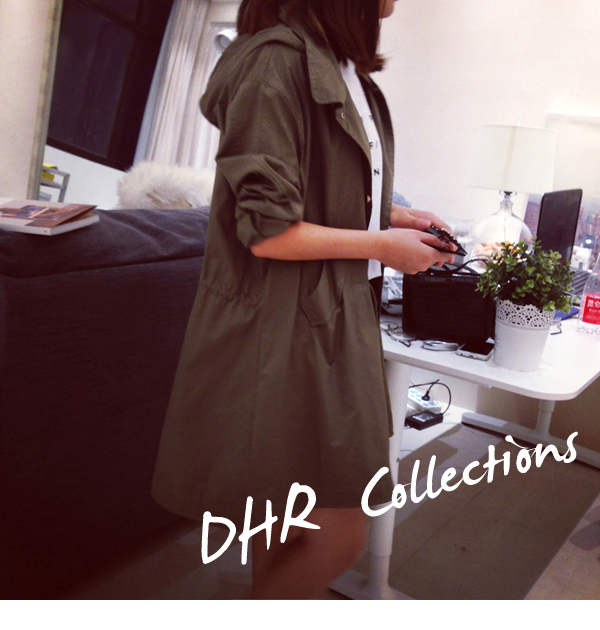 เสื้อคลุมสไตล์เกาหลี สีเขียวทหาร มีฮู้ด ผูกเอว ทรงสวย ผ้าเนื้อด้าน ไม่หนามาก ใส่คลุมกำลังดี พร้อมส่งเลยจ้า สีเขียวทหาร