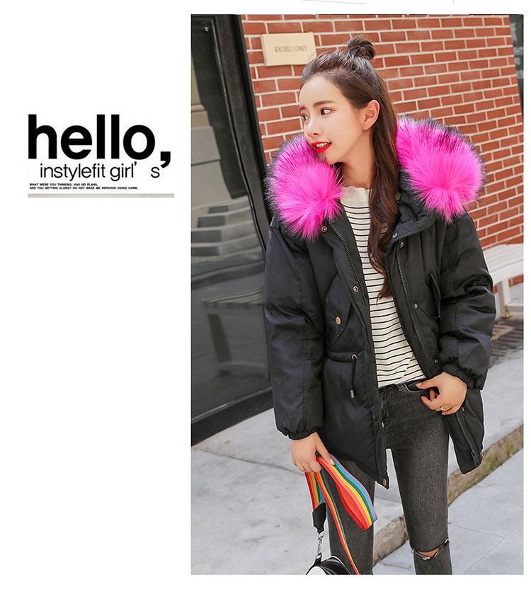 เสื้อกันหนาวฮู้ดดี้ แต่งเฟอร์หนาฟู งานเกรดดีเหมือนแบบ บุนวมหนา อุ่นมาก หิมะก็เอาอยู่ (ถอดขนถอดฮู้ดได้) ดำฮู้ดชมพู