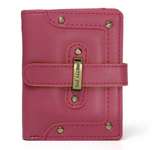 กระเป๋าสตางค์ผู้หญิง ใบสั้น กระเป๋าสตางค์ หนัง Pu แฟชั่น เก๋ ๆ มีสาย เข็มขัด คาดด้านหน้า แยกช่องซิป ใส่เหรียญ ใส่บัตรได้เยอะ 115726