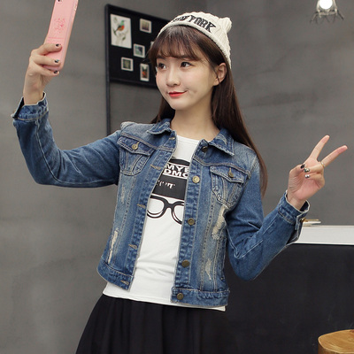 เสื้อแจ็คเก็ตยีนส์ เสื้อยีนส์ผู้หญิงเทห์ๆ