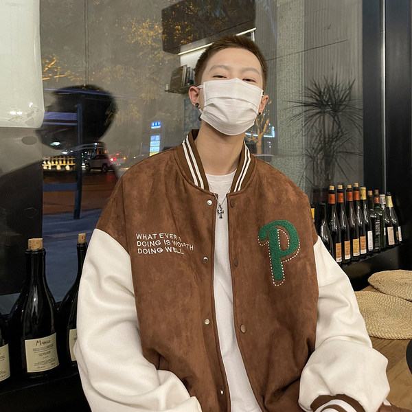 เสื้อแจ็คเก็ตเบสบอล เสื้อคลุม เสื้อแขนยาวสไตล์เกาหลี
