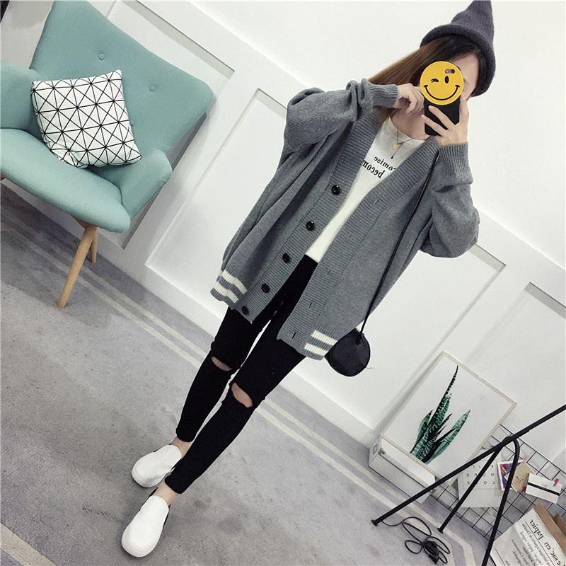 เสื้อคลุมไหมพรม สีเทาพร้อมส่ง ทรง oversize GRAY