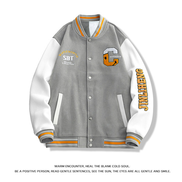 เสื้อแจ็คเก็ตเบสบอล เสื้อคลุม เสื้อแขนยาวสไตล์เกาหลี
