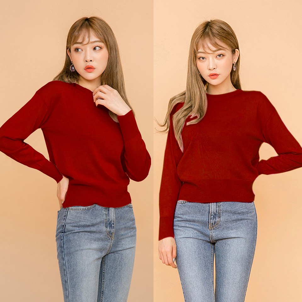 เสื้อกันหนาวไหมพรมแขนยาว